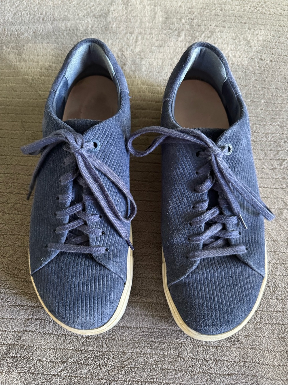 Women’s Birkenstock Leather Navy Casual Lace-Up Sneakers